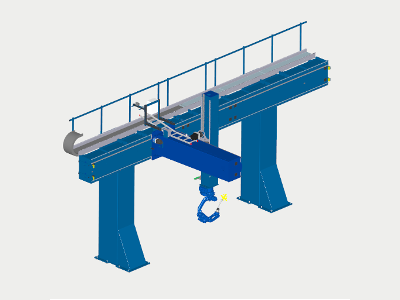Yaskawa Motoman welding robot with track and large rotator